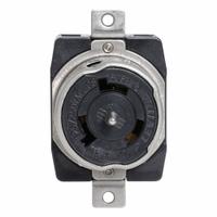 LEVITON Locking Receptacle: Non-NEMA, Black, 125/250V AC, 50 A Current Rating, 3 Poles, 4 Wires (MPN CS6369). Key specifications — Brand: LEVITON.