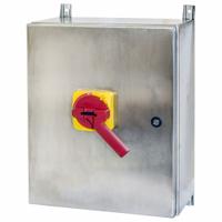 HUBBELL Disconnect Switch: Non-Fusible, 200 A, Three Phase, 600V AC, 304 Stainless Steel (MPN HBLDS20SS). Key specifications — Environment: Indoor/Outdoor; Phase: Three; Handle Color: Red; Housing Material: 304 Stainless Steel; Standards: UL 98; Brand: HUBBELL; For Environment: Indoor & Outdoor Rated; Extra Features: Neutral Assembly.