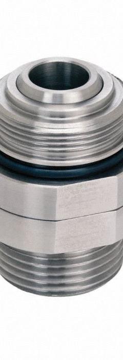 HUSKY Swivel: Swivel, 1 in BSPM Inlet, 1 in BSPM Discharge, Aluminum/Stainless Steel Body (MPN 007269). Key specifications — Product Type: Swivel; Discharge Gender: Male; Inlet Gender: Male; Body Material: Aluminum/Stainless Steel; Inlet Standard: BSP; Brand: HUSKY; Discharge Standard: BSP; Chemical Compatibility: DEF.