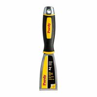 PURDY Putty Knife: Bld. Mat. Stainless Steel, Hdl. Mat. Rubberized, Stiff, Straight Bld. Shape (MPN 14A900025). Key specifications — attr1004902: PURDY; attr1012057: Half; attr1017570: Standard End; attr1029655: Straight; attr1034073: Straight.