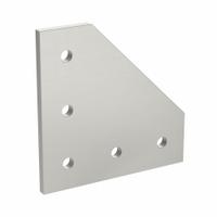 Joining Plate: 90° Angled Flat Plate, 15 Series, 1/4 in x 4 1/2 in x 4 1/2 in, For 21/64 in Slot Wd (MPN 4351). Key specifications — Material: Aluminum; Brand: 80/20; Finish: Anodized.