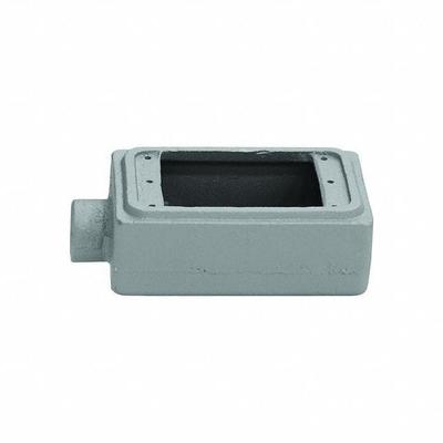 APPLETON ELECTRIC Electrical Box: Aluminum, Rectangular, 1 Gangs, 1 in Hub Size - Aluminum Weatherproof Electrical Boxes