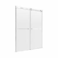 FOREMOST Tub and Shower Door: 55 in Min. Door Wd, 59 in Max. Door Wd, 63 in Overall Ht, Frameless (MPN LGDR6063-CL-SV). Key specifications — Brand: FOREMOST.