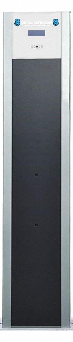 METAL DEFENDER Walk-Through Metal Detector: 10 Zones, 78 1/2 in x 15 1/2 in x 4 3/4 in, Light Alert (MPN XLD-H). Key specifications — attr1082567: Lithium Ion; attr185437: Portable Hand Wand; attr193648: METAL DEFENDER; attr1082560: Light; attr1082582: Electrically Corded.