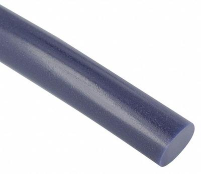 EAGLE BELTING Round Belt: Blue, 1/4 in Dia, For 1 3/4 in Min Pulley Dia, 100 ft Overall Lg - Solid-Core Smooth Metal-Detectable Round Belts