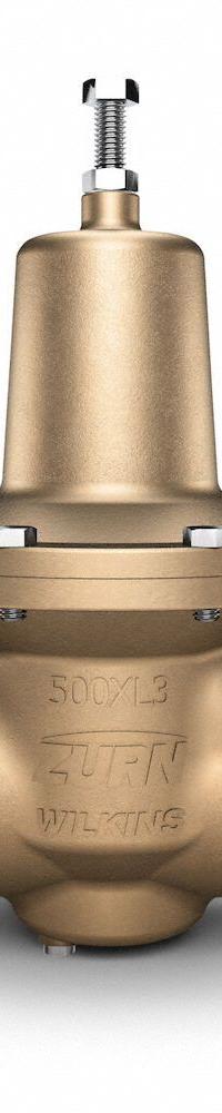 WILKINS Pressure Reducing Valve: FNPT x FNPT, 2 1/2 in Pipe Size, Cast Bronze, 75 psi to 125 psi (MPN 212-500XL3HR). Key specifications — Brand: WILKINS; Union Type: No Union; Low-Lead Compliance: Low-Lead Compliant.