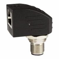 FINECABLES Adapter: M12 Male x RJ45 Right Angle, Nickel Plated Brass, IP67, M12 Male, 4 Pins, 8 Pins (MPN ASITPA-4512MD-RA). Key specifications — Housing Material: Nickel Plated Brass; IP Rating: IP67; RJ45 Connector Type: M12 To RJ45 Adapter.