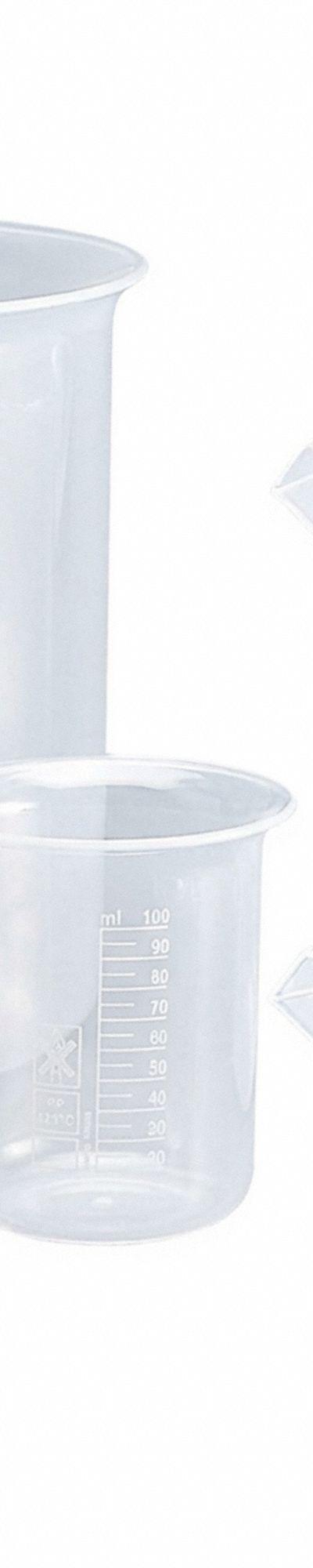 APPROVED VENDOR Beaker: Low Form - Low Form Plastic Beakers Without Handles