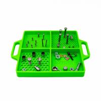 BOLTSTER Silicone Fastener Organizer: Green, 12 in Overall Wd, 15 in Overall Lg, Silicone (MPN BTS-100003G). Key specifications — Material: Silicone; Brand: BOLTSTER; Color: Green; Product Type: Tool Tray.