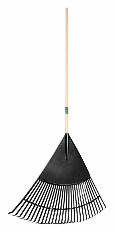 UNION TOOLS Leaf Rake: Polypropylene Head, Wood Handle - Standard Leaf Rakes