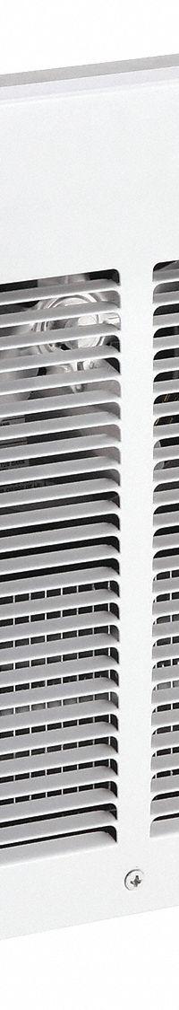 DAYTON Recessed Electric Wall-Mount Heater: 1000 W/2000 W/750 W/1500 W, 208/240V AC, Single Phase (MPN 3WU90). Key specifications — Grille Color: White; Programming Capability: Non-Programmable; Wattage Output: 1000 W/2000 W; Voltage, Phase: 208/240V AC, 1-phase; Rough-In Dimensions - H x W x D: 11-1/4 in x 9-1/2 in x 3-3/4 in; Nominal Voltage - HVAC: 208V AC; Brand: DAYTON; Phase: Single.