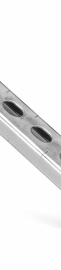 Strut Channel - Slotted: Steel, Electroplated, 14 ga Gauge, Slotted Holes, Single Strut Channel (MPN B 907HS 20 EG). Key specifications — Material: Steel; Color: Silver; Finish: Electroplated; Hole Size: 9/16 in x 7/8 in; Hole Spacing: 1-1/2 in Center to Center; Slot Type: Half Slotted; Brand: KINDORF.