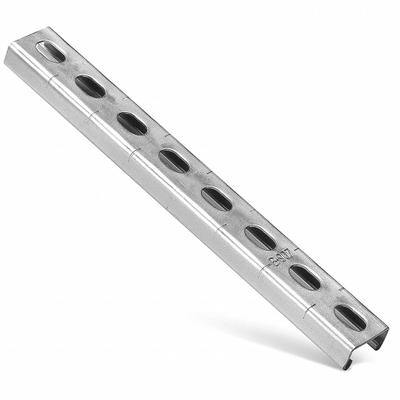 KINDORF Strut Channel - Slotted: Steel, Electroplated, 14 ga Gauge, Slotted Holes - Slotted Strut Channels