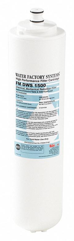 3M AQUA-PURE Quick-Connect Water Filter: 0.5 micron Micron Rating, 1,500 gal Service Life - Gallons (MPN 47-5574704). Key specifications — Filter Media: Activated Carbon; Reduces: Particulates.