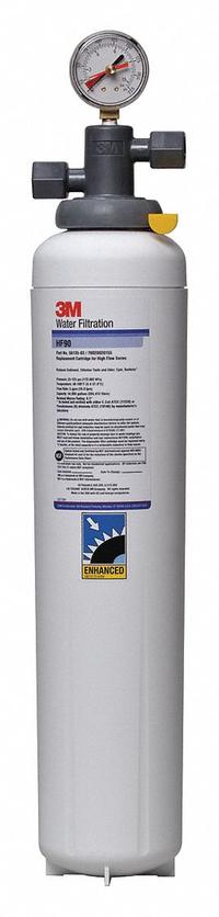 3M Water Filtration System: 0.2 micron, 5 gpm, 54,000 gal, 23 5/8 in Overall Ht, 5 in Overall Dia (MPN 5616401). Key specifications — Connection Type: NPT; Filter Media: Prefilter Wrap; Reduces: Sediment; Brand: 3M.