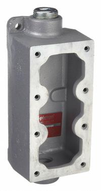 APPLETON ELECTRIC Mounting Body: Iron, 1/2 in Hub Size, Dead End, 9 3/16 in Overall Ht, Rectangular (MPN EDS147). Key specifications — Brand: APPLETON ELECTRIC; Hub Type: Dead End.