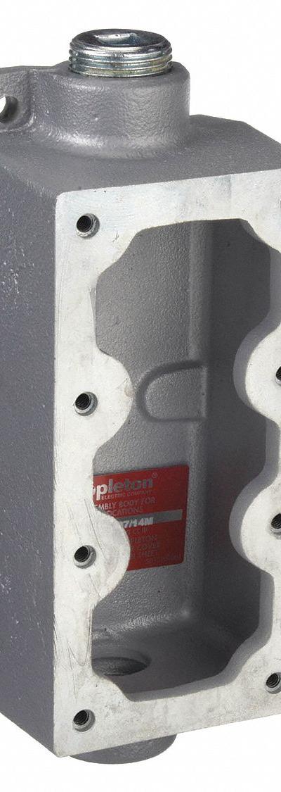 APPLETON ELECTRIC Mounting Body: Iron - 3-Device Hazardous Location Electrical Boxes