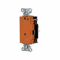 HUBBELL Receptacle: Hospital Grade, Decorator Duplex, 5-15R, Orange, 125V AC, 15 A, 2 Pole / 3 Wire (MPN HBL2172STOTR)