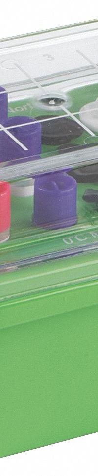Cooler: 5 3/4 in Overall Lg, 4 1/8 in Overall Wd, 3 7/8 in Overall Ht, 2 mL Capacity, Polycarbonate (MPN 120070). Key specifications — Material: Polycarbonate; Product Type: Mini-Cooler; Brand: HEATHROW SCIENTIFIC.