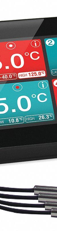 LASCAR Temperature Data Logger: 257°F, EL-SGD 43-ATP, Temp, USB, 257°F Max Temp Measured °F, Windows. Key specifications — Interface: USB; Parameters Measured: Temperature °C; Brand: LASCAR; Features: Programmable Display; Includes: Four-Channel Thermistor Temperature Board; Software Options: Software Available Separately; Data Logger Type: Temperature.