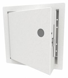 BABCOCK-DAVIS Access Door: 30 in Ht, 22 in Wd, Piano Hinge, Exposed Flange, Steel, Powder Coated (MPN BSTM2230). Key specifications — Brand: BABCOCK-DAVIS; Hinge Type: Piano; Metal Material Gauge: 14 ga (Outer Door); Mounting Location: Wall; Flange Type: Exposed; Material: Steel.