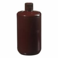 NALGENE Storage Bottle: PPCO, 0.5 gal, 2 L, Amber, 38-430 mm Screw Closure Size, Closure Included (MPN 2204-0005). Key specifications — Body Color: Amber; Closure Attached: Attached; Brand: NALGENE; Pre-Cleaned: None; Closure Included: Yes.