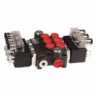 CHIEF Hydraulic Manifold Valve: 21 gpm Max Flow Rate, Three Positions, Outlet/Work, Four-Way Ways (MPN 220884). Key specifications — attr1018253: CHIEF; attr1018283: Outlet; attr1018249: 220884; attr1018298: 12 V; attr1018300: Electrical.
