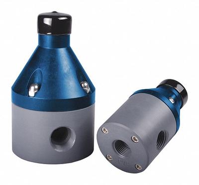 HAYWARD Pressure Reducing Control Valve: Polypropylene, PTFE, 1/2 in x 1/2 in, NPT x NPT - Corrosive & Ultra-Pure Liquids Pressure Relief Valves