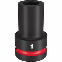 MILWAUKEE Deep Impact Socket: 1 in Drive Size, SAE, 1 in Socket Size, 6-Point, Deep, Black Phosphate (MPN 49-66-6504). Key specifications — attr1215501: MILWAUKEE; attr1215515: Black Phosphate; attr1215518: 1 in.