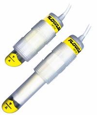 FLOWLINE Optic Leak Detector: Leak Detection Switch, For Corrosive Liquids Media Type, 3/4 in NPT (MPN LO10-1305). Key specifications — Output Voltage Range: 4 to 20mA; Output Wire Configuration: 4-Wire; Accuracy: +/-1 mm; Mounting Orientation: Vertical; Nameplate Voltage: 12/36V DC; Probe Material: Polypropylene; Brand: FLOWLINE.