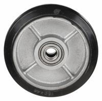 DAYTON Wheel: 6 in Overall Ht, 250 lb Load Capacity, 6 in H x 1 1/2 in W, 6 in Overall Lg, Black (MPN MH34D64402G). Key specifications — Compatible Grainger Part Number: 34D648; Manufacturer Part Number: MH34D64402G; Accessory Type: Mold-On Wheel; Compatible with Product Type: Hand Truck.