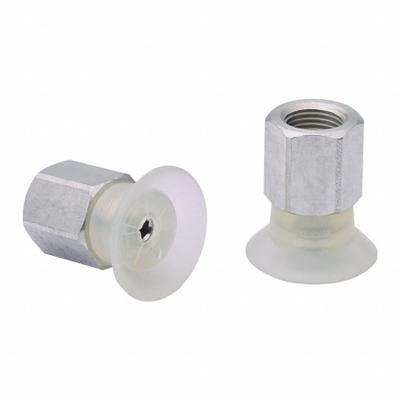 SCHMALZ Vacuum Pad Assembly: Flat, G1/8 in Vacuum Port, 16.8 mm Pad Dia - Flat Type Food-Safe Fast-Handling Vacuum Pad Assemblies