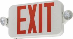 LED Emergency Light/Exit Combo: White, 1 or 2 Faces, Green/Red, LED, Ceiling/Wall, Remote Capable (MPN ECRG HO RD M6). Key specifications — attr57984: 120V AC to 277V AC; attr57974: No; attr57949: White; attr57928: LITHONIA LIGHTING; attr57944: Universal Field Selectable Chevrons; attr57957: LED; attr57972: Yes; attr57980: Green/Red.