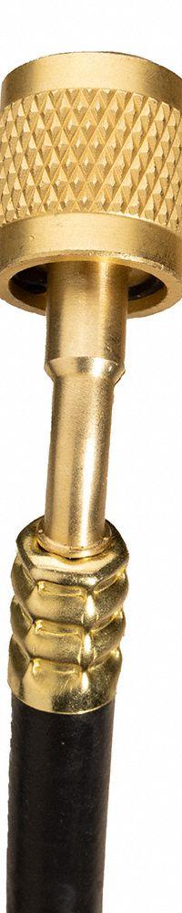 FIELDPIECE Hose: 5 ft Lg, 45° Angle, Black, Rubber, Single Hose (MPN HR1LM). Key specifications — Brand: FIELDPIECE.