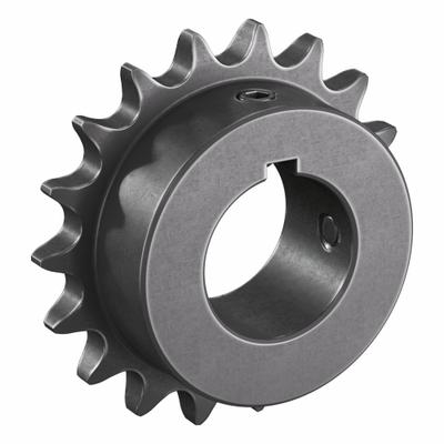 TSUBAKI Single Strand Sprocket: 40, For 1/2 in Chain Pitch, 1 1/4 in Bore Dia, 18 Teeth - Size 40 Fixed-Bore Roller Chain Sprockets