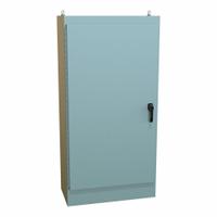 HAMMOND Electrical Enclosure: Steel, 72 in x 36 in x 18 in, NEMA 12, Solid Cover, Hinged (MPN 1418Y18). Key specifications — Brand: HAMMOND; Closure Method: Handle; Knockouts: Not Included.