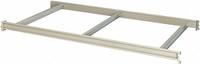 HALLOWELL Bulk Rack Shelf: 96 in x 24 in x 3 1/8 in, 14 ga Beams, 3,000 lb Load Capacity (MPN HBRL9624PL). Key specifications — Frame Finish: Powder Coated; Frame Material: Steel; Color: Light Gray; Includes: Cross Bars; Brand: HALLOWELL.