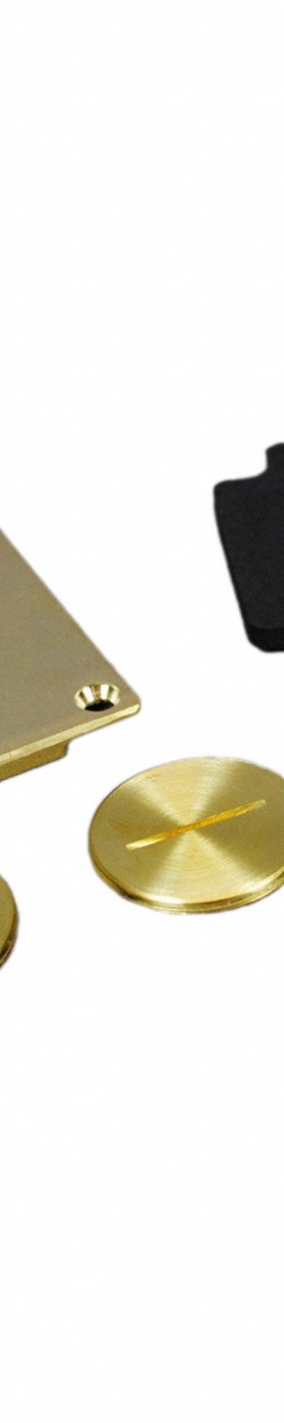 WIREMOLD Floor Box Cover: Rectangular - Brass Electrical Floor Box Covers