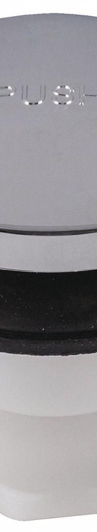 APPROVED VENDOR Drain Stopper: Plastic, Chrome-Plated, Toe Touch (MPN 35229). Key specifications — Color: Silver; Material: Plastic.