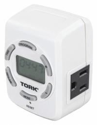 TORK Plug-In Timer: Digital, Indoor, Astronomic, 7 day Setting, 5-15R, 120V AC (MPN 458Z). Key specifications — attr211251: TORK; attr1066437: 5-15R.
