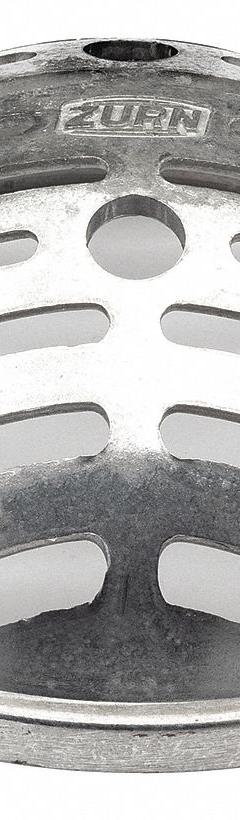 ZURN Dome Strainer: Aluminum, 6 7/8 in Overall Dia, 2 7/8 in Overall Ht, Unfinished, Drop-In (MPN P1900-semi-dome-alum). Key specifications — Brand: ZURN; Finish: Unfinished; Color: Silver; Material: Aluminum; Connection Type: Drop-In; Grate Surface Style: Slotted; Product Type: Dome Strainer.