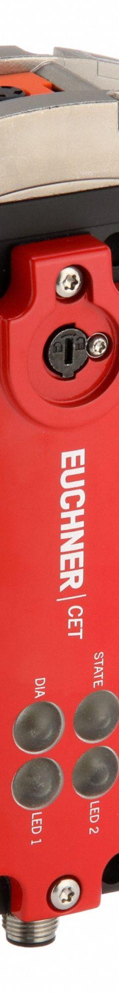 EUCHNER Locking Safety Switch: Built-in Connector, Unicode, 5_8 Pins, M12, 67 mm x 52 mm (MPN CET3-AR-CRA-CH-50X-SG-110906). Key specifications — Compatible Actuator Technology: RFID; Brand: EUCHNER; Electrical Connection: M12; Coding: Unicode; Can be Daisy-Chained: No.