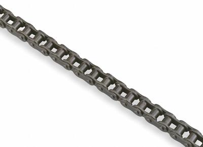 TSUBAKI Roller Chain: Single Strand, 160, 2 in Pitch, Steel, 10 ft Overall Lg, Riveted Pin - Standard Roller Chains