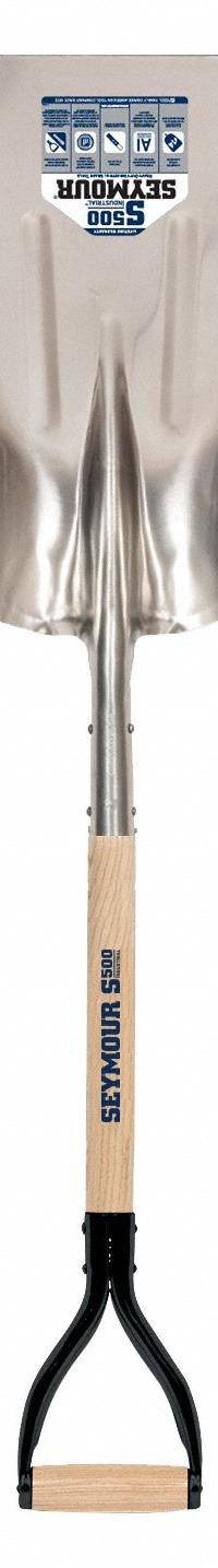 SEYMOUR MIDWEST Scoop Shovel: Aluminum, 15 1/2 in Blade Wd, 20 in Blade Lg, 0.8 in Gauge, Wood (MPN 49270). Key specifications — attr979006: Aluminum; attr979016: Scoop Shovel; attr979009: SEYMOUR MIDWEST; attr979010: Natural.