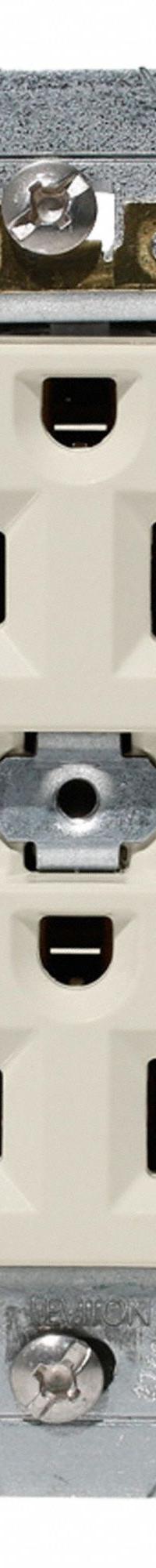 LEVITON Duplex Receptacle Outlet: Duplex, 5-20, Light Almond, 125V AC, 20 A, 2 Pole / 3 Wire (MPN C5362-T)