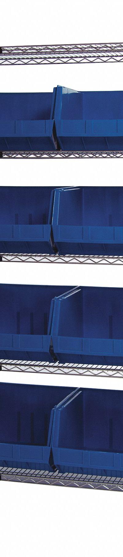 QUANTUM STORAGE SYSTEMS Bin Shelving: 36 in x 18 in x 74 in - Wire Stationary Bin Shelving with Open-Front Bins