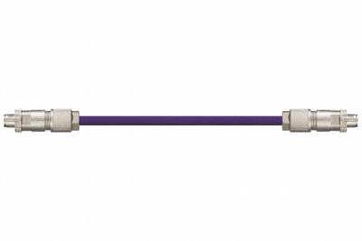 READYCABLE Ethernet Cable: Cat6a, M12 Male Straight x M12 Male Straight, 50 ft Lg - M12 Connector to M12 Connector Cordsets