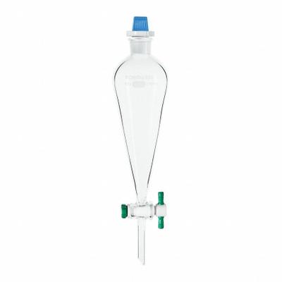APPROVED VENDOR Separatory Funnel: Borosilicate Glass, 500 mL, 22 mm, 75 mm Stem Lg - Separatory Funnels