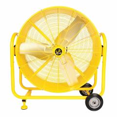 JAN FAN Circulating Fan: 36 in Blade Dia, 120V AC, Mobile, Direct Drive, Steel (MPN JF-DRUM36). Key specifications — Mobility: Mobile; Voltage: 120V AC; Brand: JAN FAN.