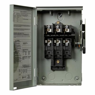 EATON Safety Switch: Non-Fusible, 30 A, Three Phase, 240V AC, Galvanized Steel - Non-Fusible Safety Switches